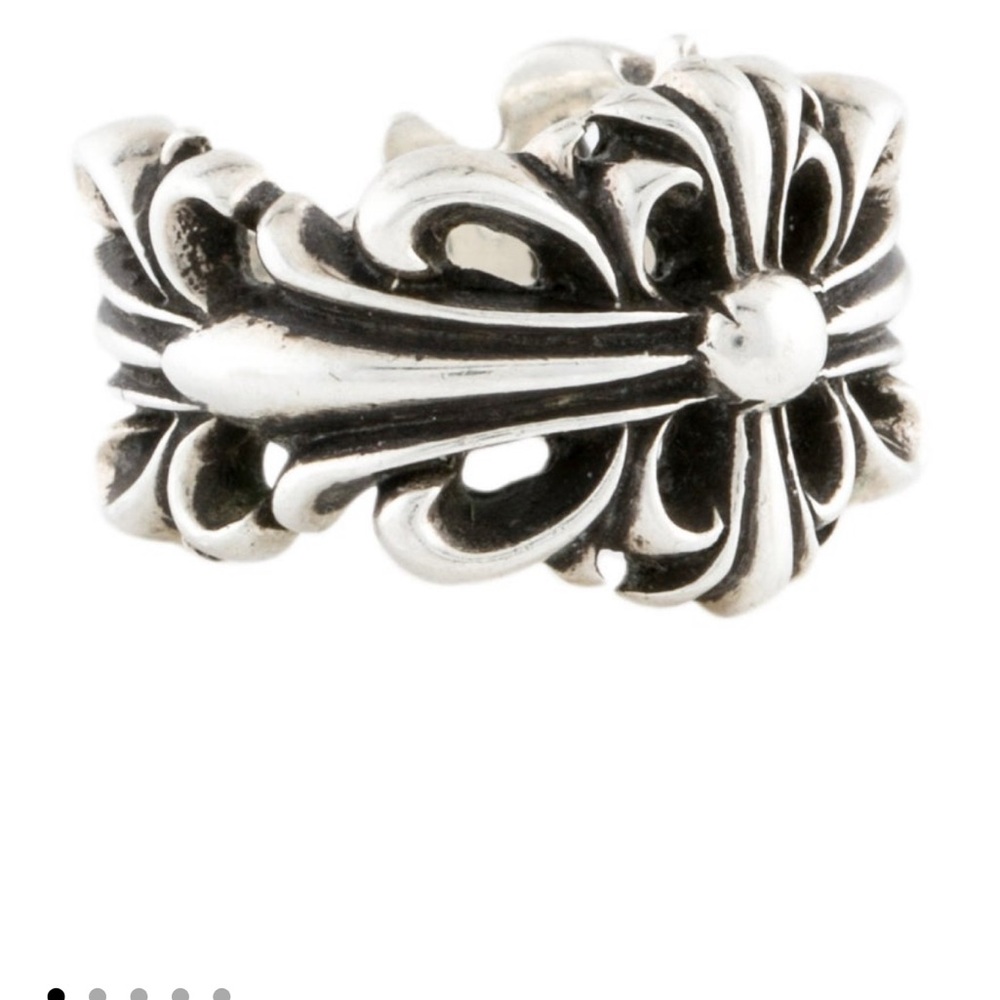 Chrome Hearts Double Floral Cross Ring